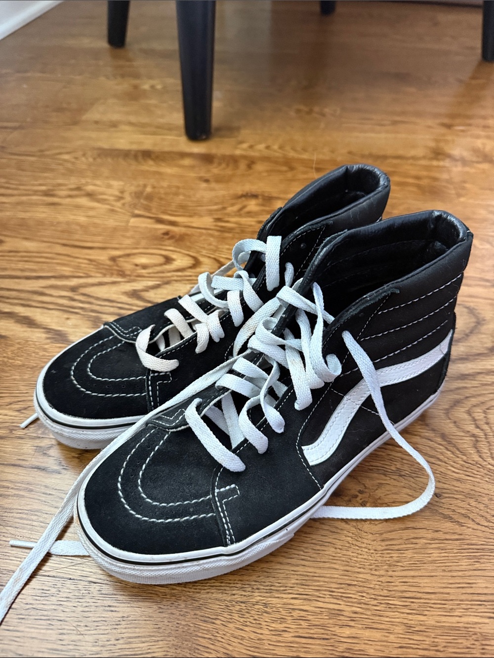 Vans Black and White High-Top Sneakers
